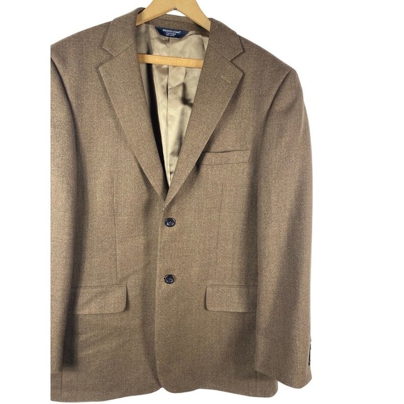 Pronto Uomo Couture 100% Lambswool Blazer Sport Coat Jacket Brown 42R Mens - Picture 2 of 9
